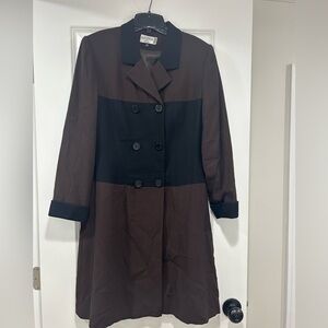 Kasper Color Block Double-Breasted Dress